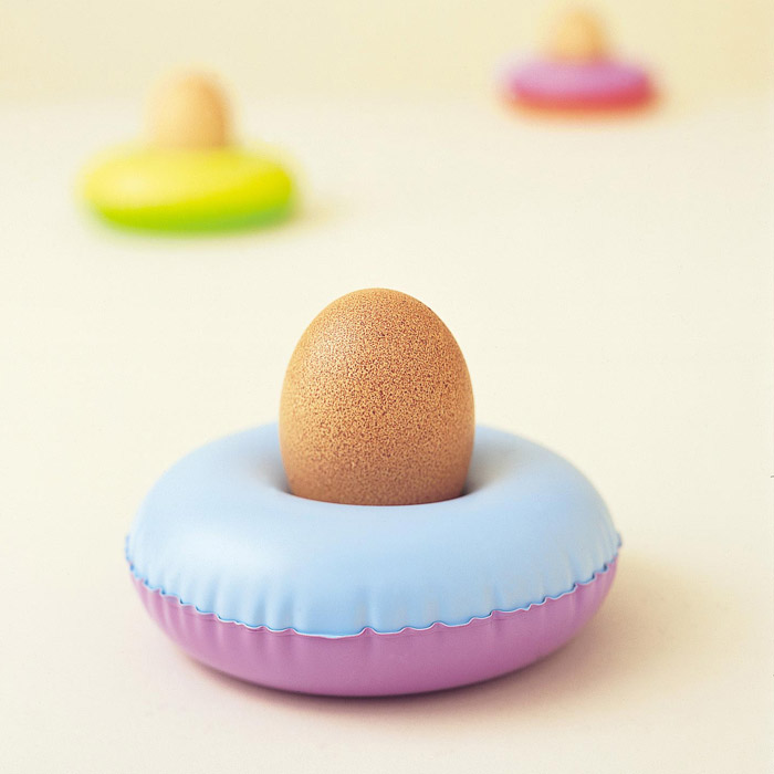 pastel colour inflatable egg cups