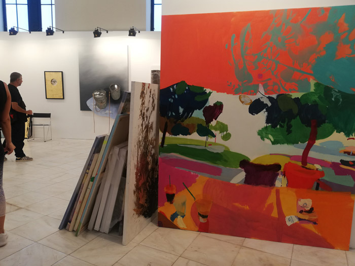 large painting at art athina 2019