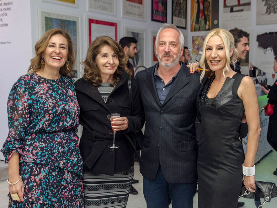 Alexandra Kollaros at her book launch in Zoumboulakis Gallery