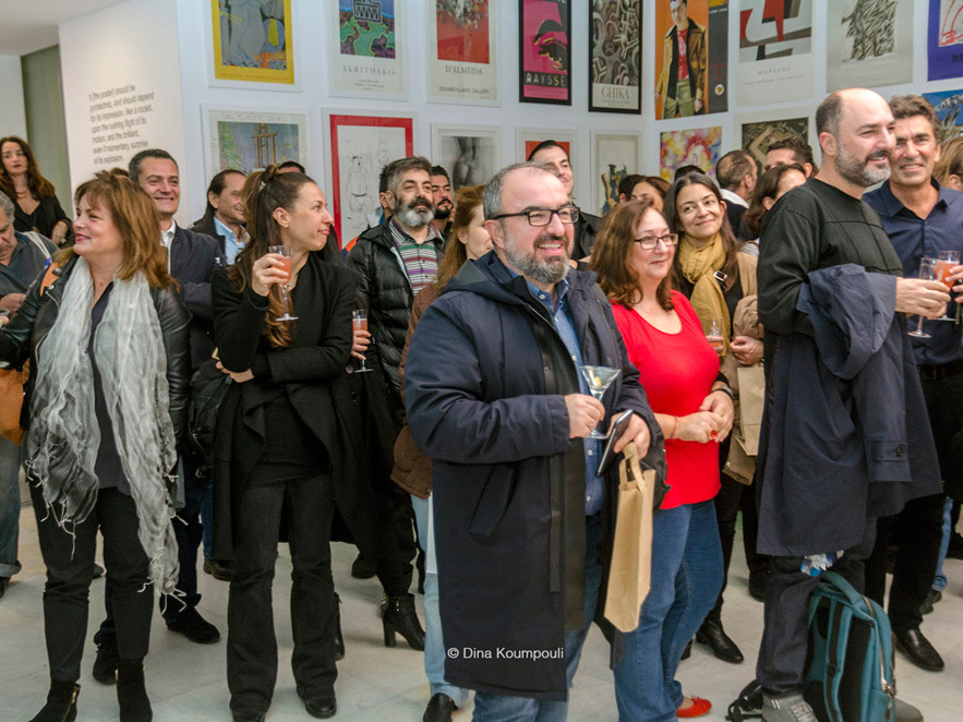 People in Alexandra Kollaros Greek Art from A to Z book launch in Zoumboulakis Gallery