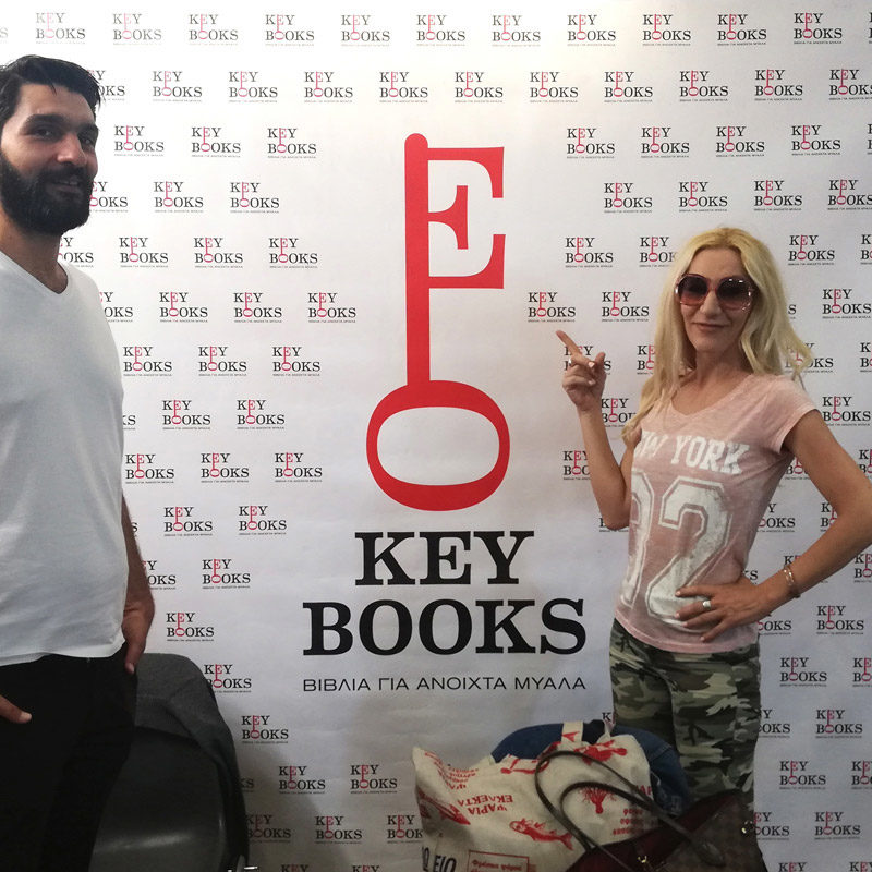 Alexandra Kollaros Key Books stand Thessaloniki Book Fair