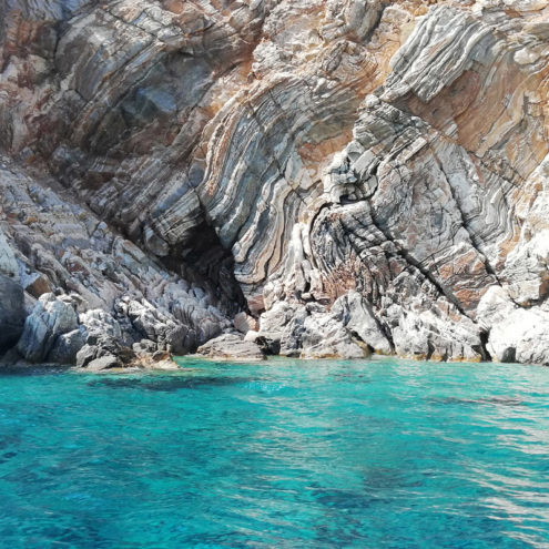 Iraklia island coastline