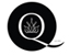 black logo showing a crown inside the letter Q